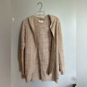 BOBBIE BROOKS hooded knit beige cardigan